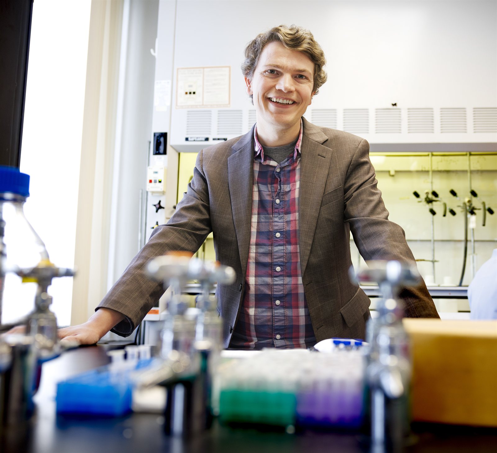 James Checco in the lab
